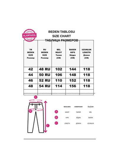 Büyük Beden Bol Paça Kemerli Cepli Likralı Denim Kadın Pantolon Mavi
