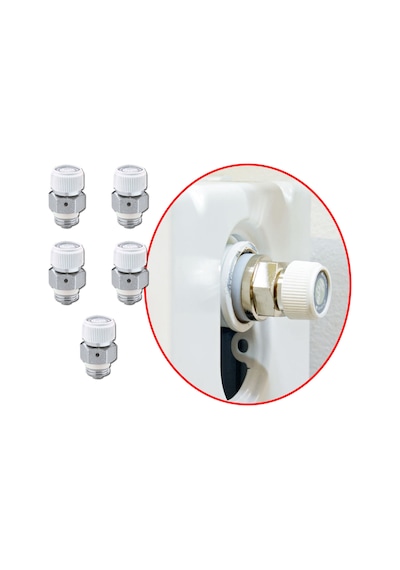 Caleffi Radyatör Hava Purjörü Otomatik 1/2" 5'Li Set