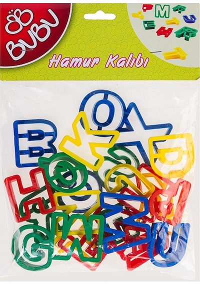 Bu-bu Oyun Hamur Kalıbı Harf 26 Parça 0045 Çok Renkli