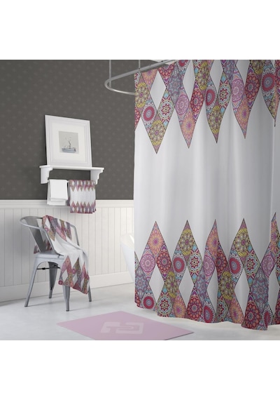 Zethome Jackline Banyo Duş Perdesi 10149 Tek Kanat 1X180X200 Çok Renkli