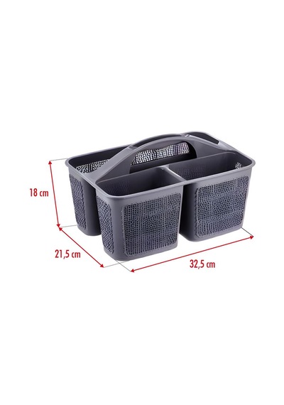 Bölmeli Deterjanlık Organizer Füme Füme