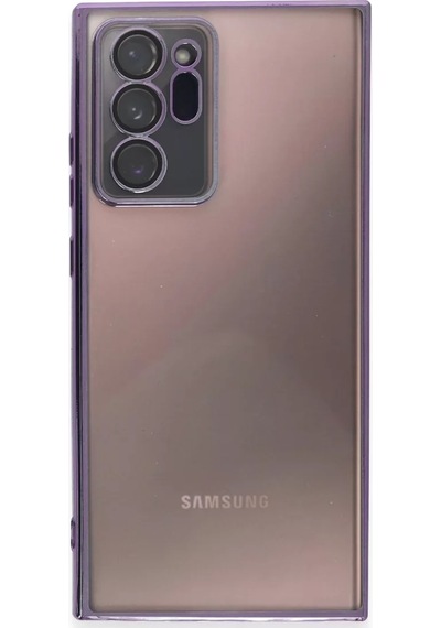 Newface Samsung Galaxy Note 20 Ultra Kılıf Razer Lensli Silikon - Mor
