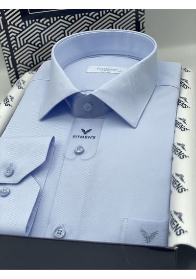 Klasik Uzun Kol Oxford Hediye Kutulu Kolay Ütülenebilir Erkek Gömlek Fs-001254 - Açık Mavi-1399 Açık Mavi