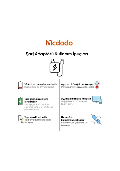 Mcdodo Ch-4103 Freego 67w Gan Hızlı Şarj Cihazı Dahili Kablolu Eu Plug Beyaz
