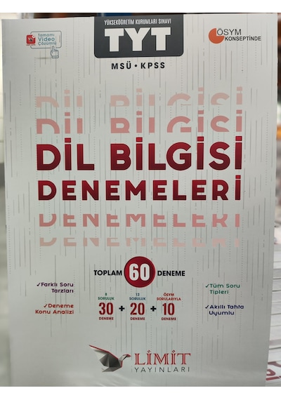 Limit Tyt Dil Bilgisi 60 Lı Denemeleri 2024