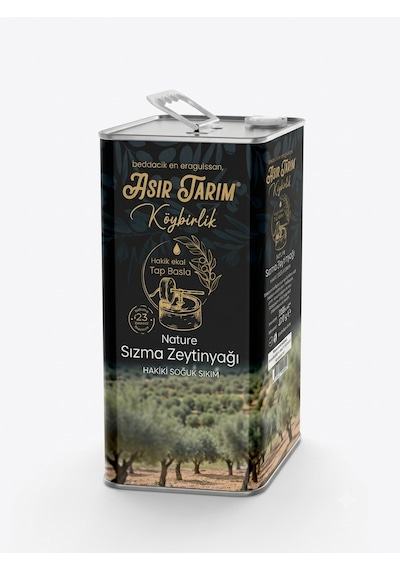 Asır Tarım Köybirlik Natürel Soğuk Sıkım Sızma 5l 4800gr Zeytinyağı
