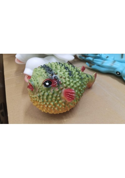 Plastik Oyuncak Büyük Boy Balık Balon Balığı Pufferfish 15 Cm