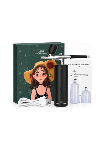 Profesyonel Airbrush Makyaj Kiti Z16 Kompresörlü Nano Yüz Spreyi Ve Buhar İyonizer