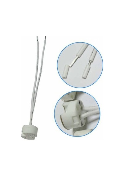 10'lu Paket İğne Bacak Ampul Duyu Mr16 G4 G5.3 G6.35 Düz Plüton