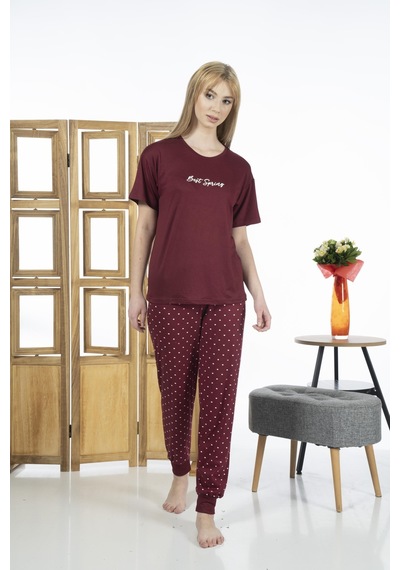 Estiva 24136 Kadın Kısa Kollu Yazlık Penye Pijama Takımı 001