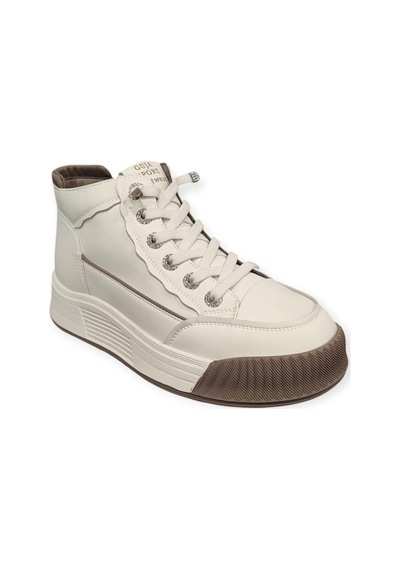Guja 25k334 Kalın Taban Bilek Boy Kadın Sneakers Bot Kahverengi