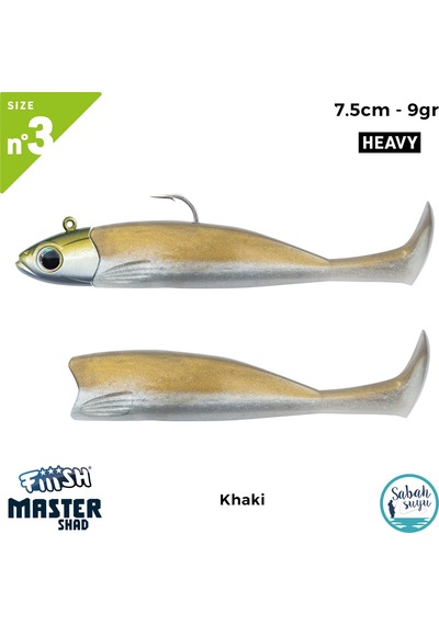 Fiiish Master Shad Ms75/3 Ms4506 Combo Heavy 7.5cm 9gr Khaki