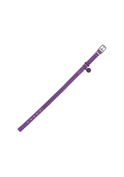 Royalist Pc-13 Taşlı Kedi-köpek Tasması 10mm 30cm Mor Çok Renkli