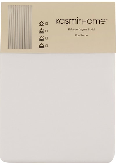 Kaşmir Home Holly Ada Fon Perde Koyu Beyaz 150x270 Cm Beyaz