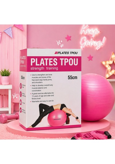 55 Cm Pilates Topu Fitness & Denge Topu, Egzersiz Topu Strength Training