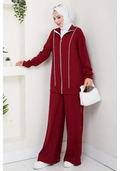 Bestenur Biyeli Oysho İkili Takım 1608 - Bordo Bordo