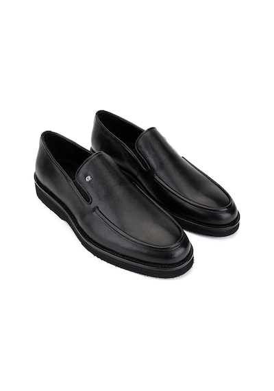Tamer Tanca Erkek Hakiki Deri Siyah Loafer Ayakkabı 1008 3501 Erk Ayk Sk25-26 Sıyah Fltr Dz Siyah