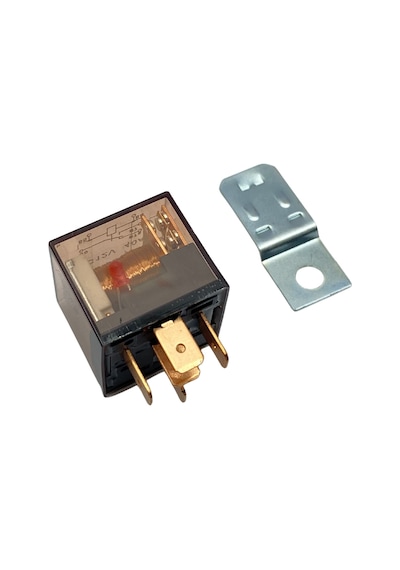 12V Röle 5 Uçlu 40 A/80 A Işikli (Şeffaf) (Çift Platin) (87A)