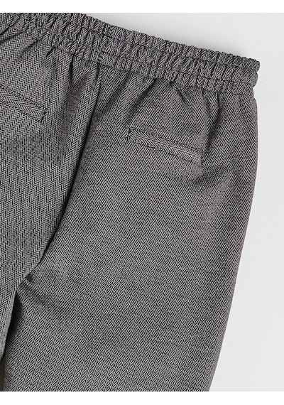 Lcw Comfort Gri Beli Lastikli Desenli Kadın Pileli Pantolon