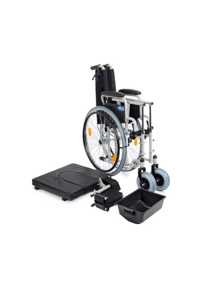 Tekerlekli Sandalye Wc Özellikli, 45cm Oturma Genişliği, Refakatçi Frenli, Çelik Gövde Dm-545