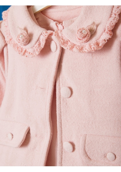 Xo Kids Kız Çocuk Elbise + Bolero 5-8 Yaş 52143 Pudra