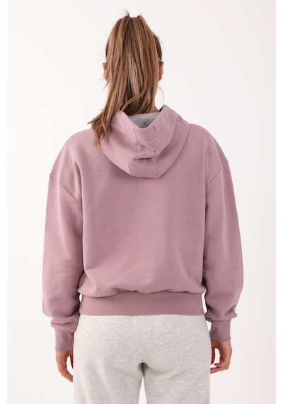 Maraton Sportswear Comfort Kadın Kapşonlu Uzun Kol Basic Lila Sweatshirt 21474-lila Lila