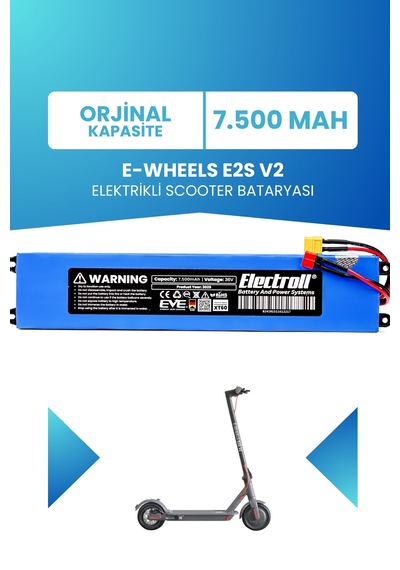 E-wheels E2s V2 Uyumlu Batarya Standart Kapasite 36v 7500mah Pil