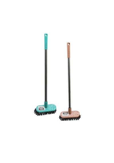 Lunaev Mini Temizlik Fırçası Orta Sert Kıllar Metal Saplı 40 Cm - 4.5x12.5 Cm