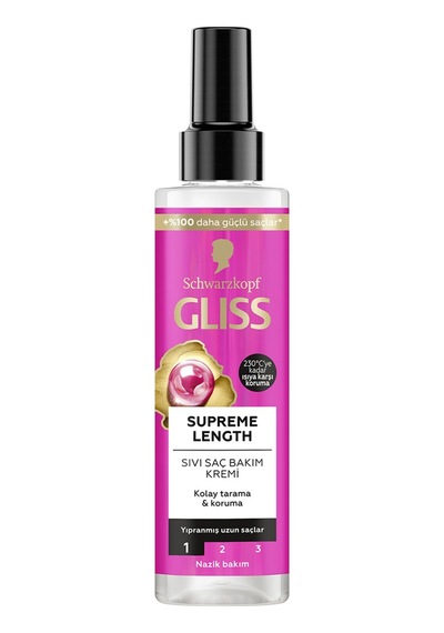 Gliss Supreme Length Sıvı Saç Bakım Kremi - Biotin Kompleksi Ve Şakayık Çiçeği Özü İle 200 Ml - Tarı