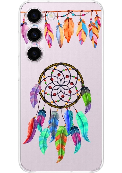 Samsung Galaxy S23 Plus İle Uyumlu Nazar Boncuğu 6 Kamera Korumalı Şeffaf Silikon Kılıf Şeffaf