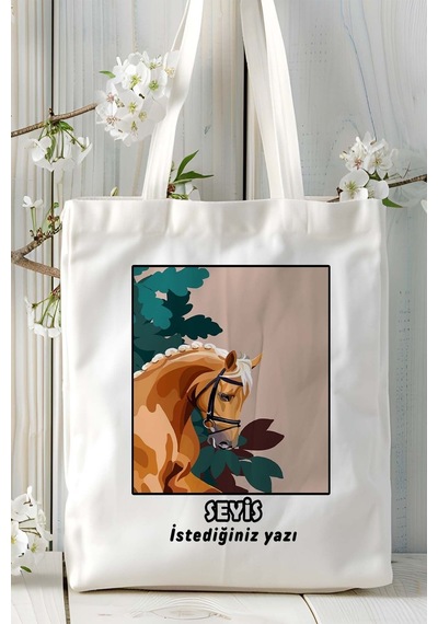Art Hediye Seyis Baskılı Bez Omuz Çantası Kişiye Özel Model 5 Çok Renkli