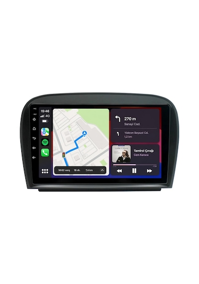 Mercedes Sl Android Multimedya 2002-2011 Carplay Android Auto Navigasyon Kameralı 4gb Ram 32gb 9"
