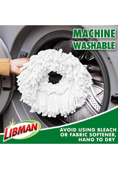 Libman Tornado Spin Paspas Yedekleri - 4 Mikrofiber Kafa Kılıfı, Değiştirmesi Kolay, Makinede Yıkanabilir, Yeşil Ve Beyaz, 4 Adet