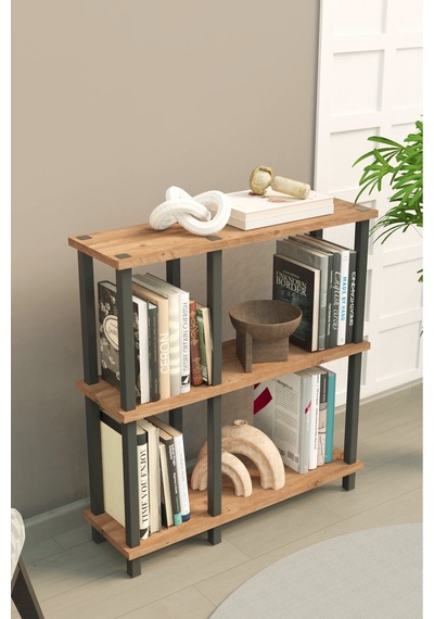 Mirada 3 Katlı Modern Kitaplık Dekoratif Çok Amaçlı Kitaplık Ve Organizer Çok Raflı Düzenleyici - Meşe Kahverengi Mirada 3 Katlı Modern Kitaplık Dekoratif Çok Amaçlı Kitaplık Ve Organizer Çok Raflı Düzenleyici - Meşe Kahverengi