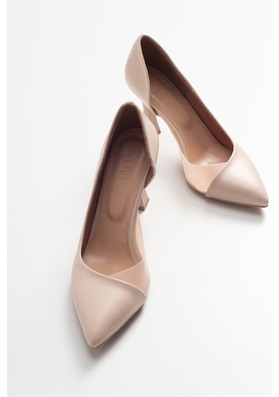 Luvishoes 653 Ten Cilt Topuklu Kadın Ayakkabı Ten Rengi