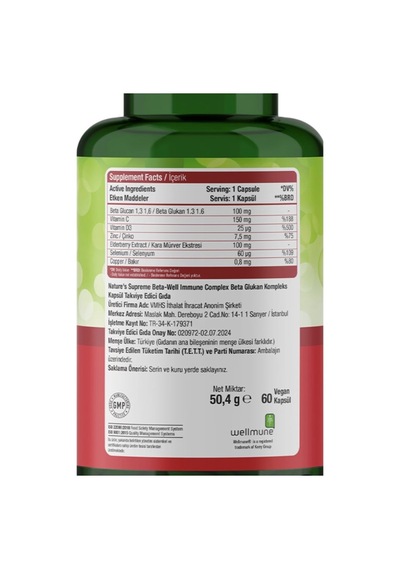 Nature's Supreme Immune Complex 60 Kapsül