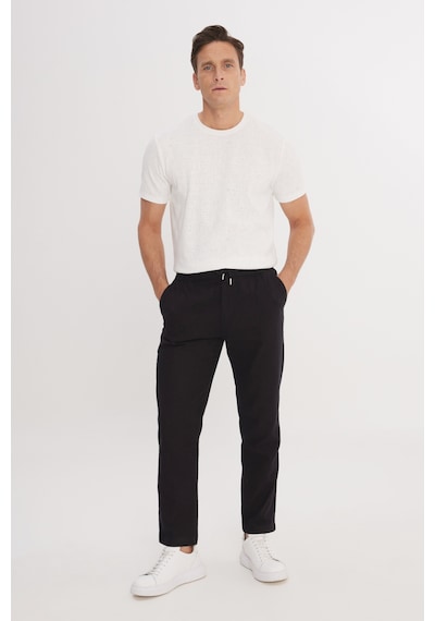 AC&Co / Altınyıldız Classics Erkek Sıyah %100 Pamuk Slim Fit Dar Kesim Beli Bağlamalı Yan Cepli Pantolon Siyah AC&Co / Altınyıldız Classics Erkek Sıyah %100 Pamuk Slim Fit Dar Kesim Beli Bağlamalı Yan Cepli Pantolon Siyah