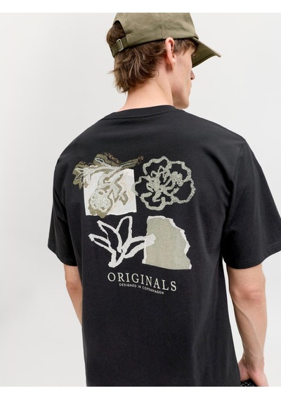 Jack & Jones Montauk Allover Print Erkek Siyah Tişört 12292148-b