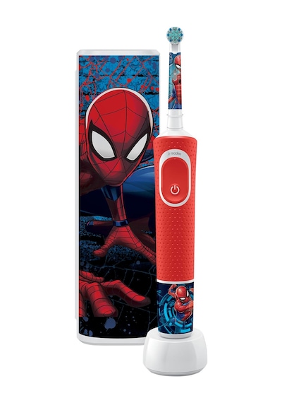 Oral-B D100 Vitality Spiderman Özel Seri Çocuklar İçin Ekstra Yumuşak Şarj Edilebilir Diş Fırçası + Seyahat Kabı