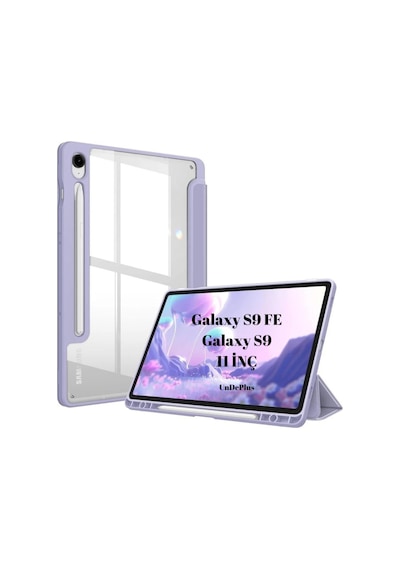 Samsung Galaxy Uyumlu Tab S9 Fe / S9 11inç Kılıf Grafiti Şeffaf Kalem Bölmeli X710 X716 X718 X510 X516