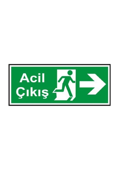 Acil Çıkış/Exit Levhası- Sağ Yön (478089039)