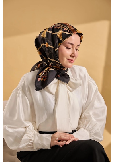Silk Home Twill İpek Eşarp 11530-02 Siyah