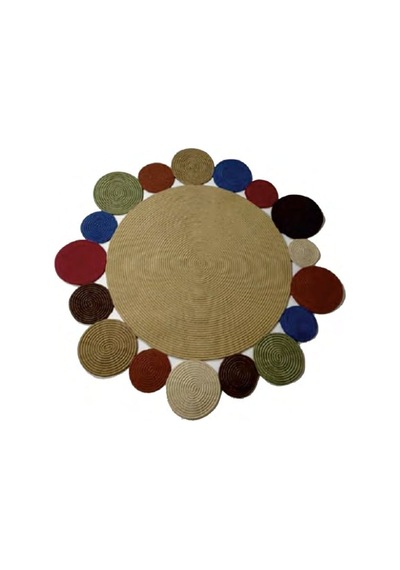 Jüt Halı El Yapımı Daire Model:415
