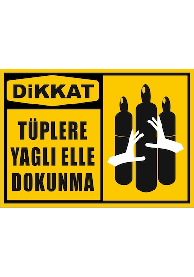 Tüplere Yağlı Elle Dokunma Sticker 20x28 Cm