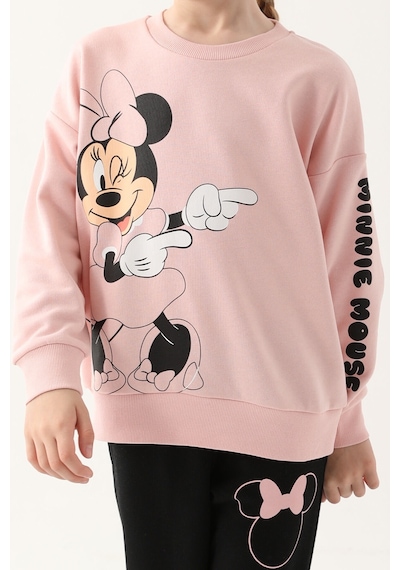 Minnie Mouse Pudra Kız Çocuk Eşofman Takımı Pudra