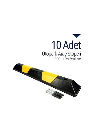 Oto Park Araç Stoperi Ppc 110X15X10 Cm 10 Adet (534231913)