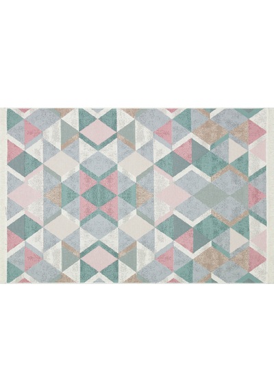 Blue Pınk Yıkanabilir Çift Taraflı Modern Desenli Dokuma Kilim Blue Pınk Yıkanabilir Çift Taraflı Modern Desenli Dokuma Kilim