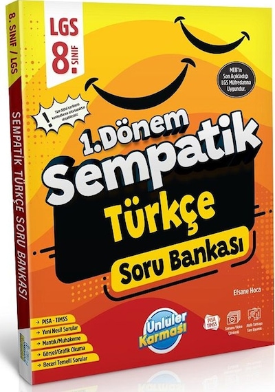 Ünlüler Karması Yayınları 8. Sınıf Lgs Türkçe 1. Dönem Sempatik Soru Bankası P-205904