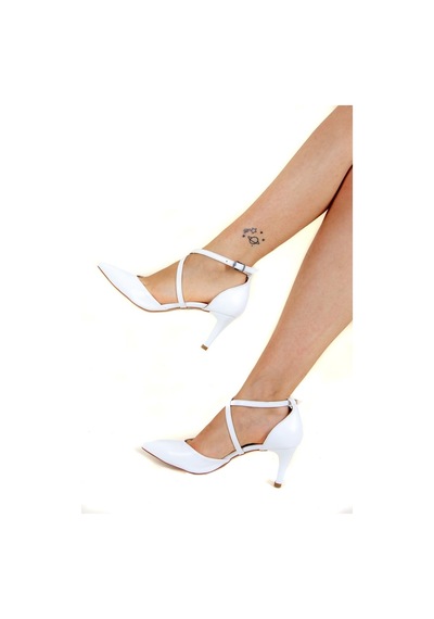 Fox Shoes Beyaz Kadın Topuklu Ayakkabı D654054809