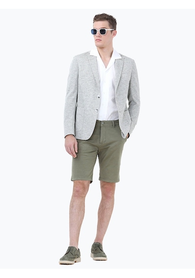 Kip Açık Haki Mikro Modern Fit Keten Karışımlı Ceket Çok Renkli Kip Açık Haki Mikro Modern Fit Keten Karışımlı Ceket Çok Renkli